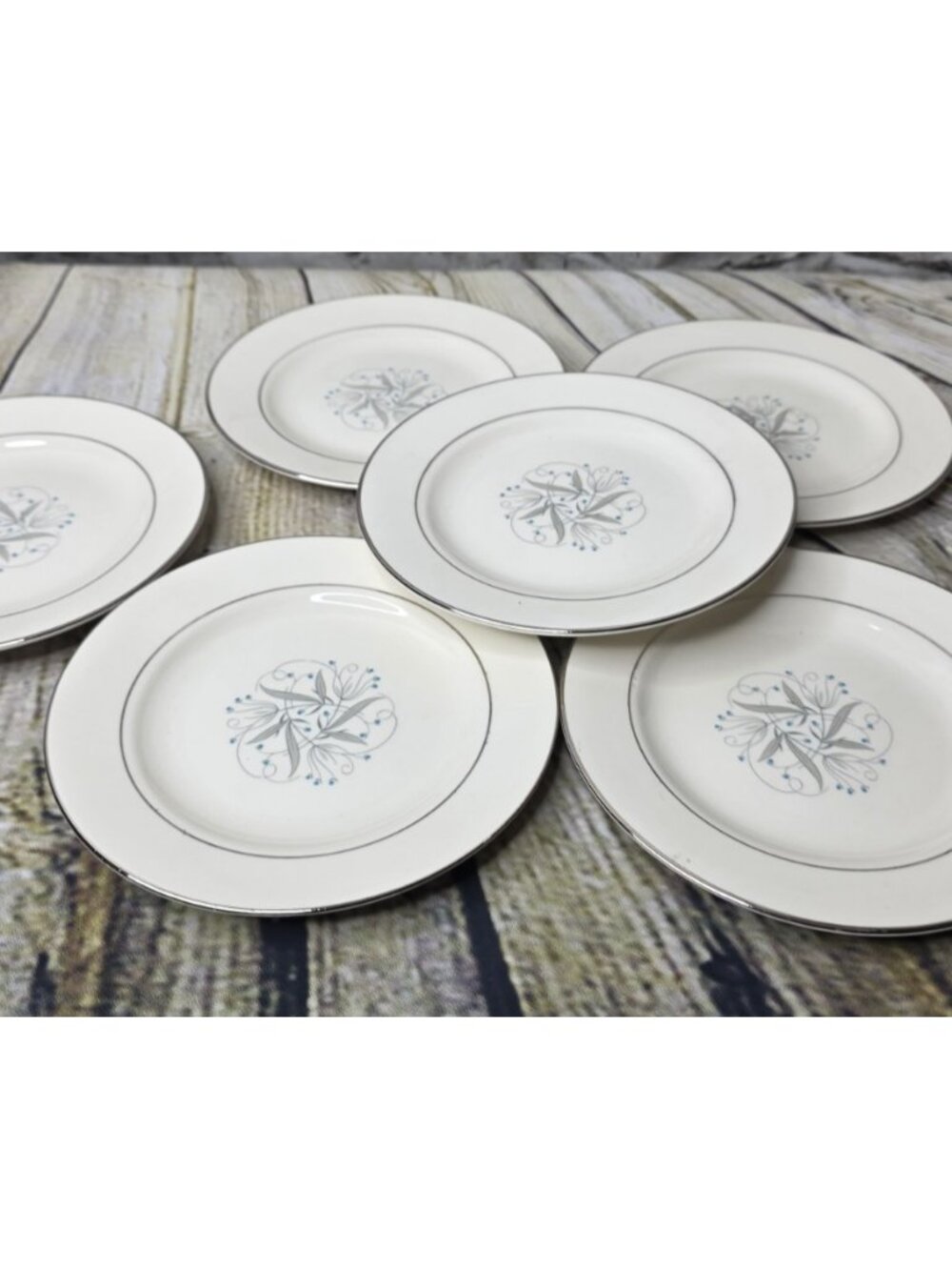 Vintage Homer Laughlin Celeste 7.25 Inch Bread Or Salad Plates Set Of 6